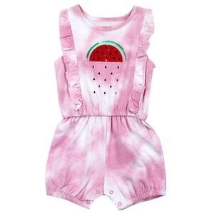 WATERMELON Pink Tie Dye Infant Romper by Bloomin' Baby. 12M